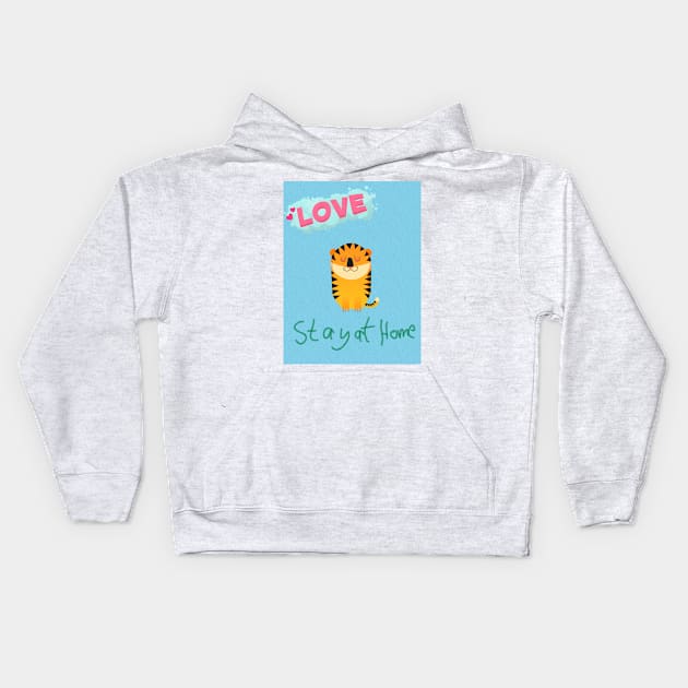 stay at home Kids Hoodie by samar1987